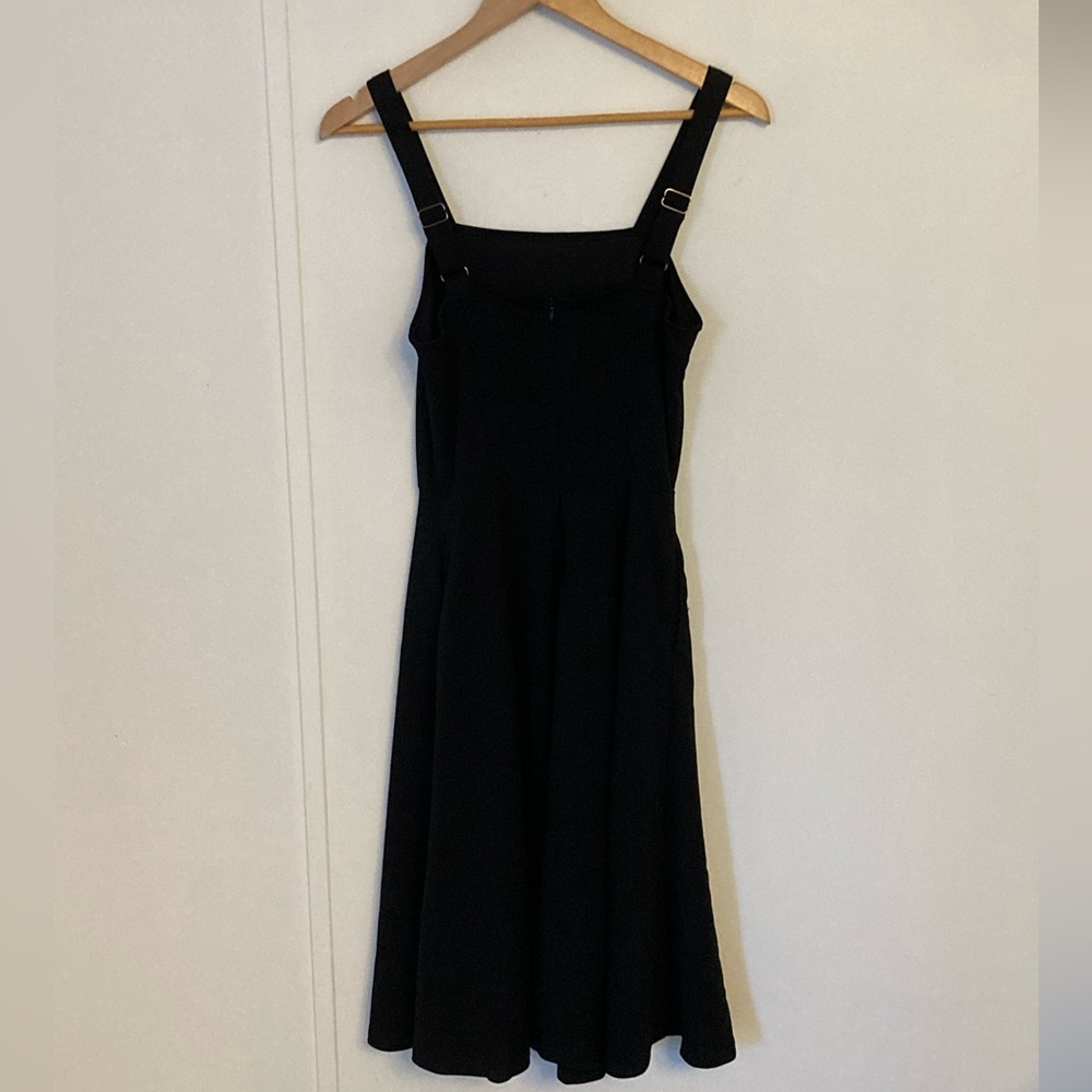 Milreason Black Midi Skater Dress Size M Swing Style Goth or Rockabilly
